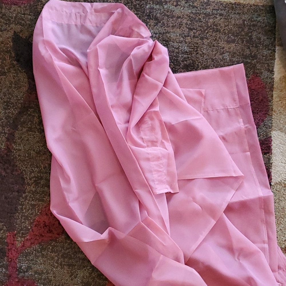 60W x 65L rose sheer panel set